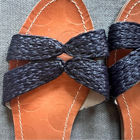 Boden Beatrix Raffia Sandals Navy 41 - Picture 3 of 5